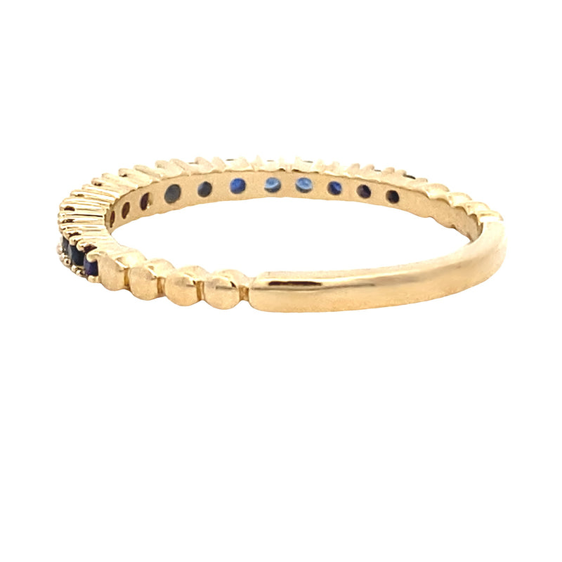 .37ct Sapphire stackable band set 14KT Yellow Gold