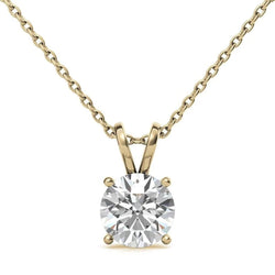 14K Gold 0.25 Carat Lab Grown Diamond Solitaire Pendant