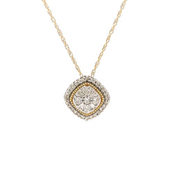 Genuine .33ct Diamond Fashion Pendants 10KT 2 Tone Gold