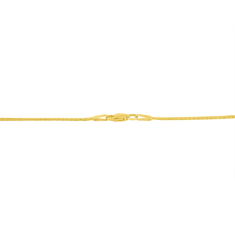 10K Yellow and White Gold 1/2 Cttw Princess Cut Diamond Channel-Set â€œVâ€ Shape 18" Franco Chain Necklace (H-I Color, SI2-I1 Clarity)