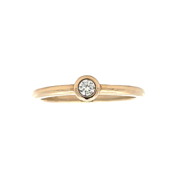 Genuine .10ct Diamond Ring 14KT Yellow Gold