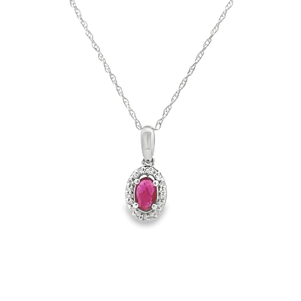 .30ct Ruby Diamond Fashion Pendants 10KT White Gold