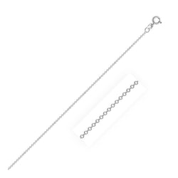 10k White Gold Cable Link Chain (0.50 mm)