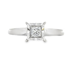 Natural .45ct Diamond  10KT White Gold