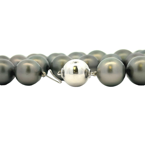 Genuine Tahitian Pearl Necklace 14KT White Gold