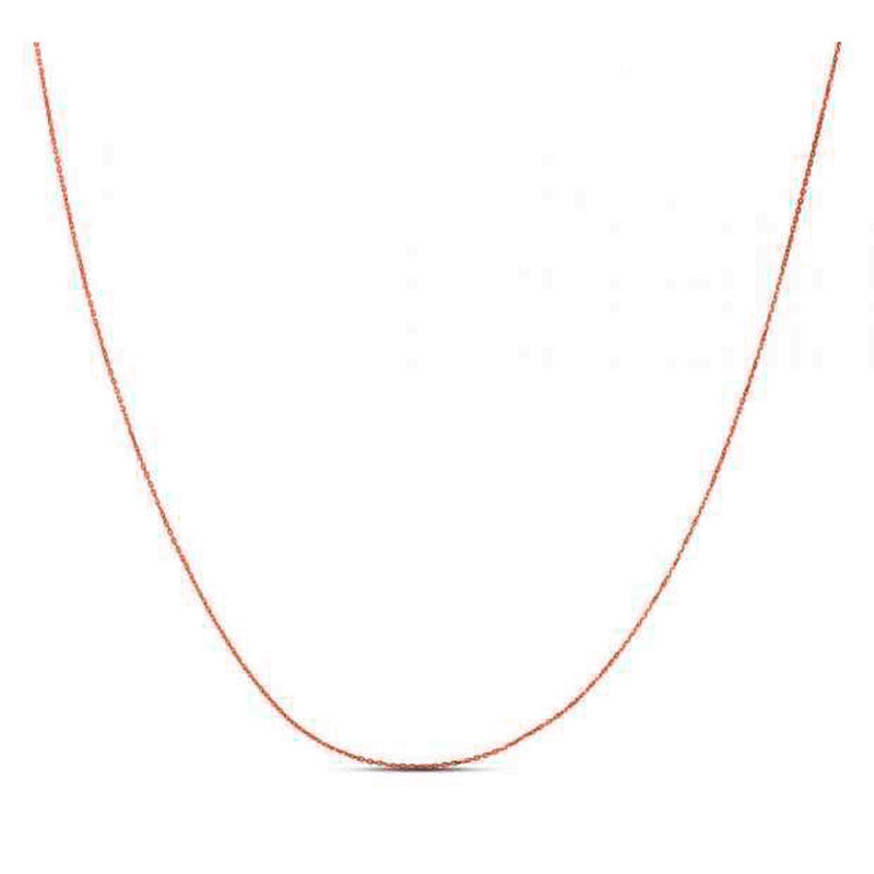 Double Extendable Diamond Cut Cable Chain in Rose Gold (0.87 mm)