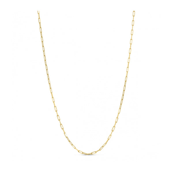 Sterling Silver Gold Plated Paperclip Chain (1.80 mm)