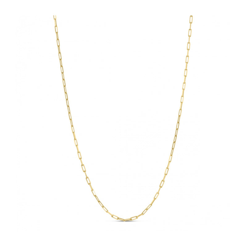 Sterling Silver Gold Plated Paperclip Chain (1.80 mm)