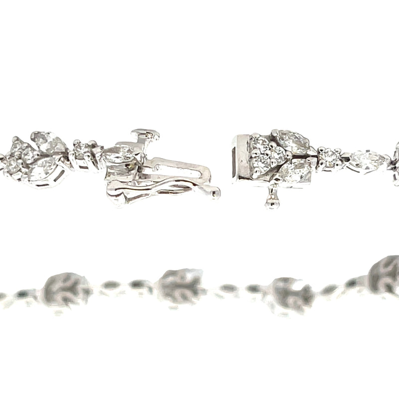 Genuine 3.00ct Diamond Tennis Bracelet 14KT White Gold