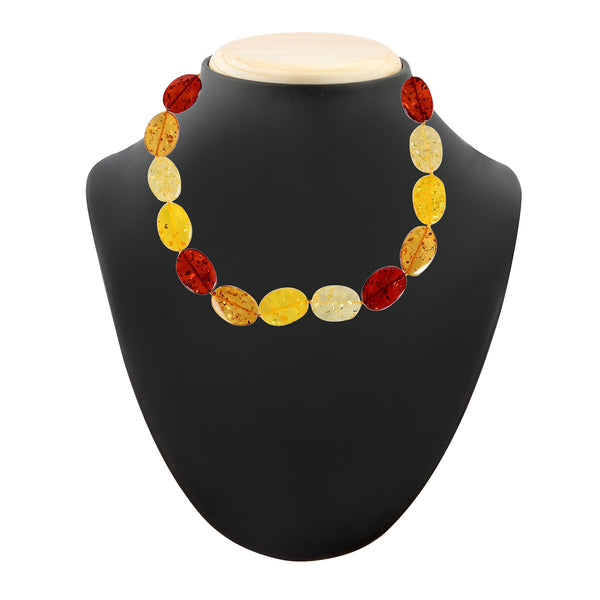 V3 Jewelry Yellow & Red Beaded Necklace