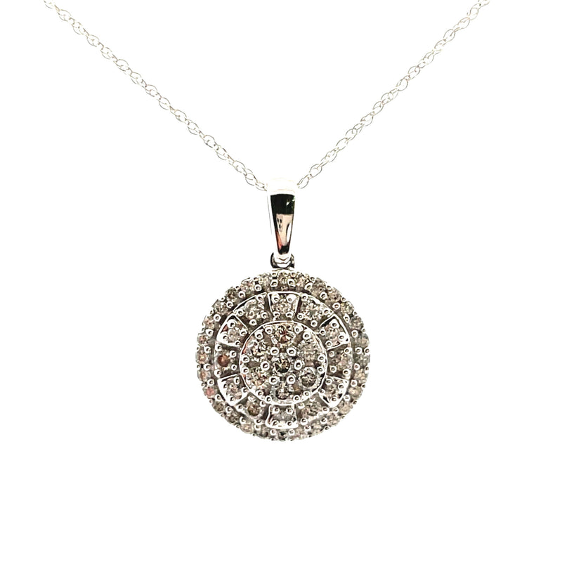 Genuine .50ct Diamond Fashion Pendants 10KT White Gold
