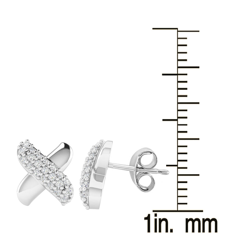 V3 Jewelry Cross Earrings 925 Sterling Silver with Lab Grown Moissanite Gift for Her