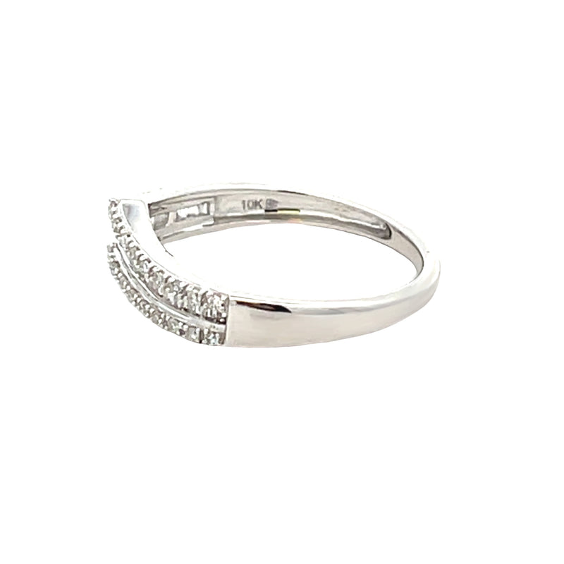 .25ct Diamond Fashion band rings 10KT White Gold