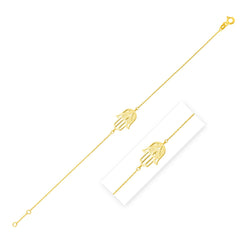 14k Yellow Gold Hamsa Bracelet