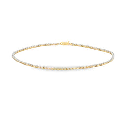 Natural 1.00ct Diamond Tennis Bracelet 14KT Yellow Gold