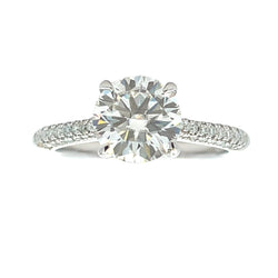 Natural Moissanite Eng Only Sterling Silver