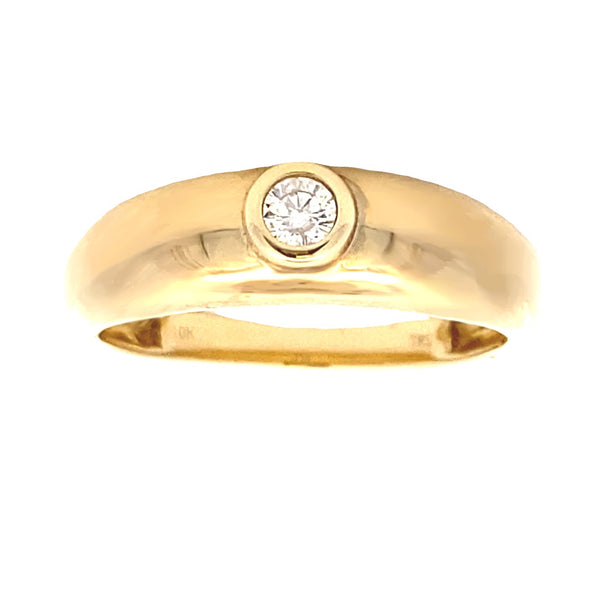 Natural .10ct Diamond Ring 10KT Yellow Gold