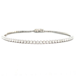 Natural 2.00ct Diamond Tennis Bracelet 14KT White Gold