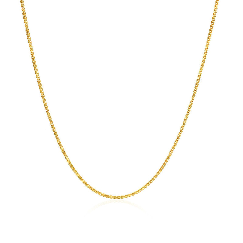 10k Yellow Gold Wheat Chain 1.0mm