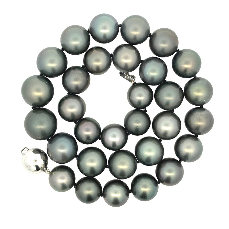 Genuine Tahitian Pearl Necklace 14KT White Gold