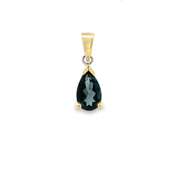 London Blue Topaz Fashion Pendants 10KT Yellow Gold