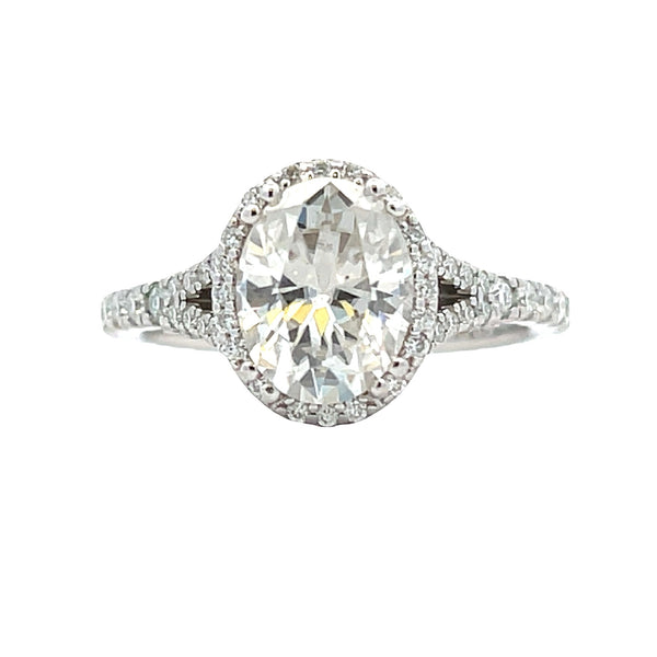 Natural Moissanite Eng Only Sterling Silver