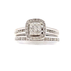 .21ct Diamond Engagement Ring Set Sterling Silver