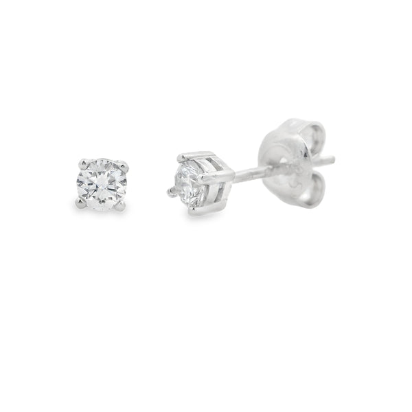 .25ct Lab Grown Diamond Stud Earrings Sterling Silver