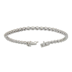 Natural 1.00ct Diamond Tennis Bracelet Sterling Silver