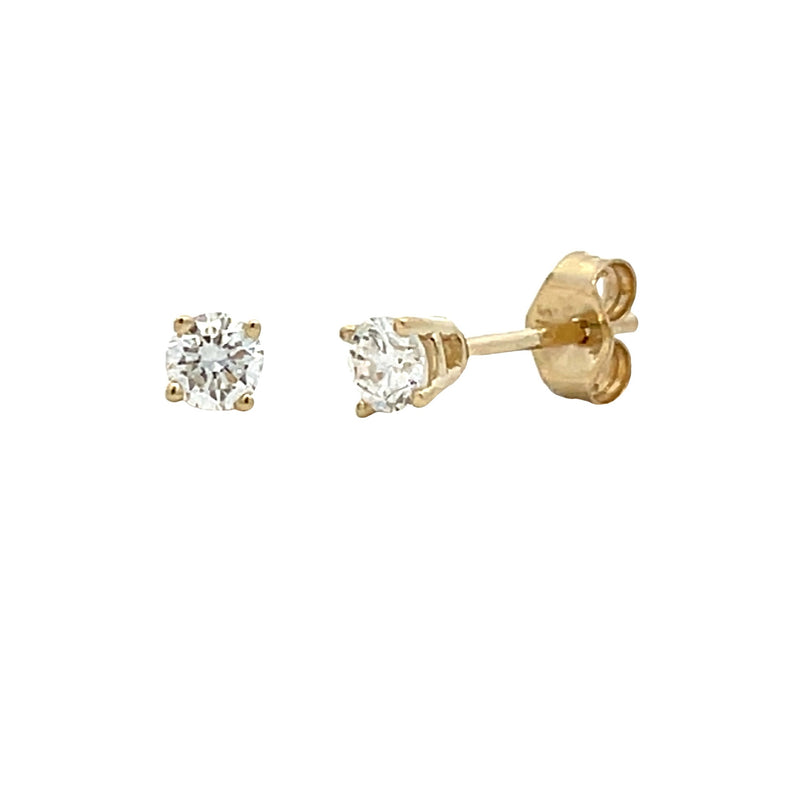 .25ct Lab Grown Diamond Stud Earrings 10KT Yellow Gold