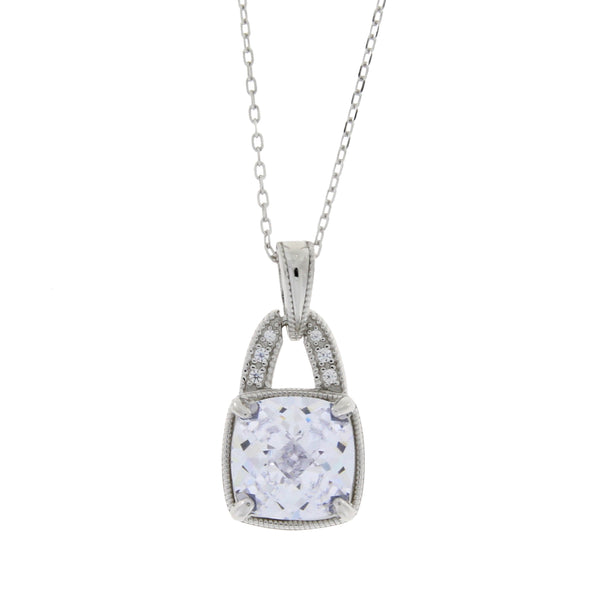 Cubic Zirconium Fashion Pendants Sterling Silver