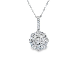 Genuine .53ct Diamond Fashion Pendants 10KT White Gold