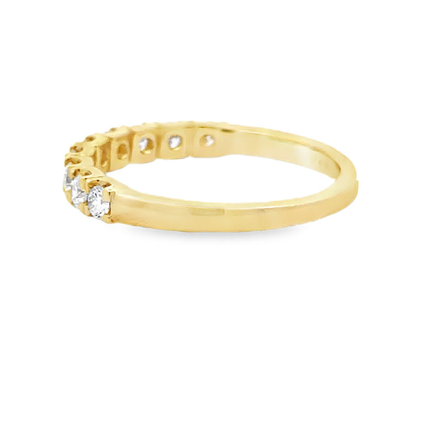 Lab Grown Diamond Wedding Band Ring 10KT Yellow Gold