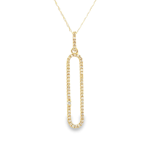 Natural .22ct Diamond Fashion Pendants 14KT Yellow Gold