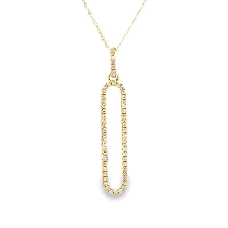 Natural .22ct Diamond Fashion Pendants 14KT Yellow Gold