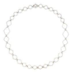 Genuine 7.37ct Diamond Choker Necklace 18KT White Gold