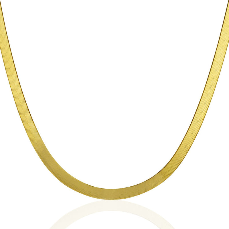 Imperial Herringbone Chain in 10k Yellow Gold (5.00 mm)