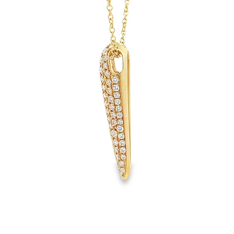 Natural .47ct Diamond Fashion Pendants 14KT Yellow Gold