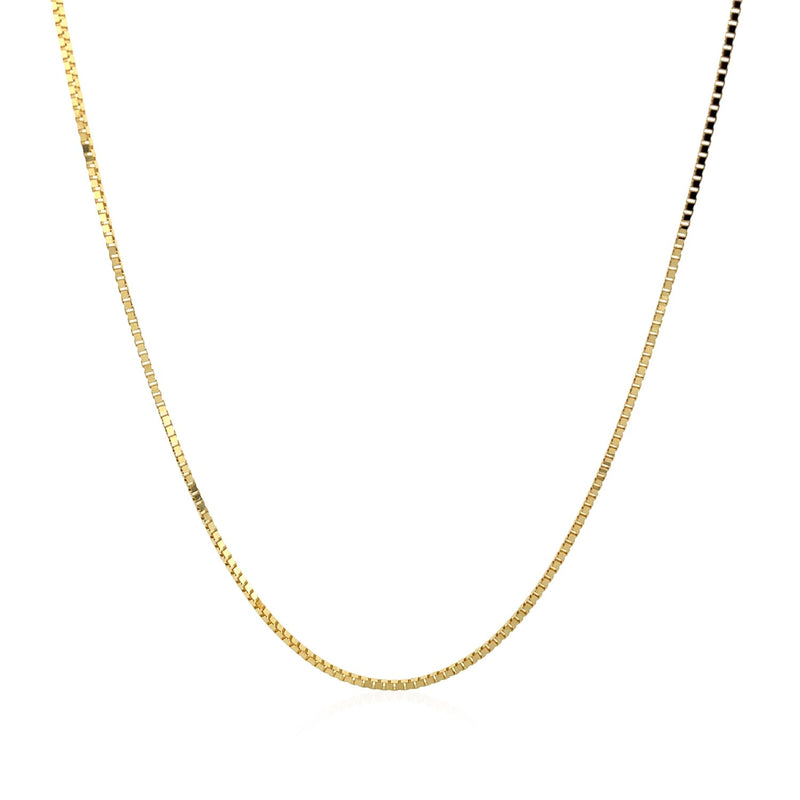 14k Yellow Gold Classic Box Chain 0.8mm