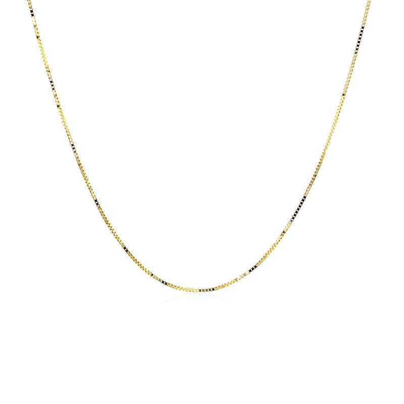 14k Yellow Gold Classic Box Chain 0.45mm