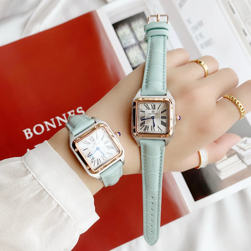 Luxury Square Women's Wristwatch with Japan Movement