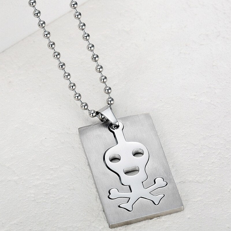 Sterling Silver Unique Skeleton Pendant Necklace for Men and Women