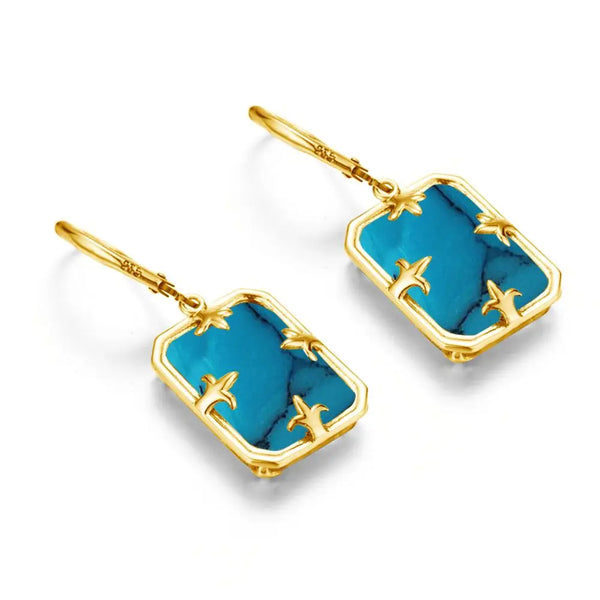 925 Sterling Silver Turquoise Earrings for Women