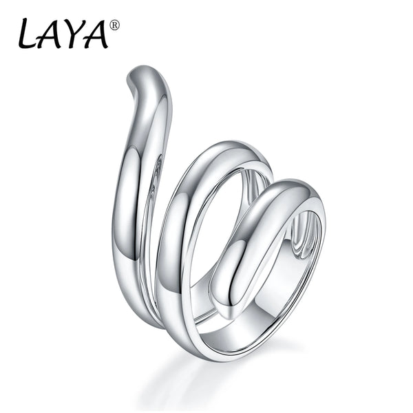 925 Sterling Silver Multi-Line Snake Retro Ring for Men and Women