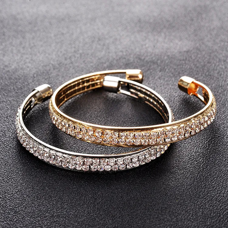 Gold Iced Out Bling Bracelet Watch for Women