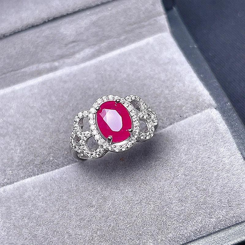 925 Silver Ruby Ring, Exquisite Style, Best Selling Quality, Classic Design