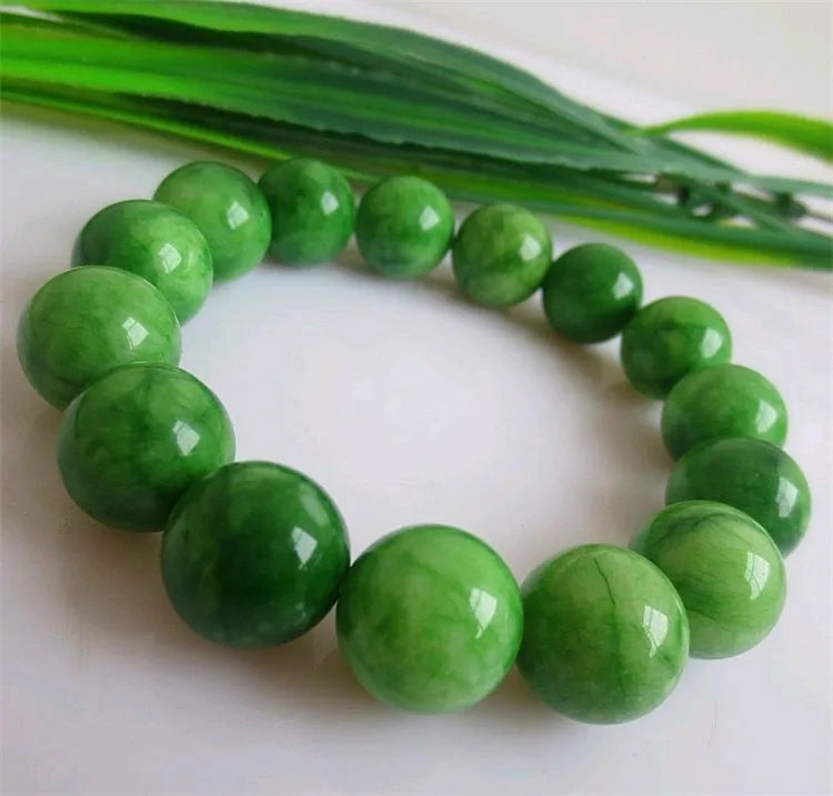 Sterling Silver Natural Jade Bracelet for Men and Women with Certificate