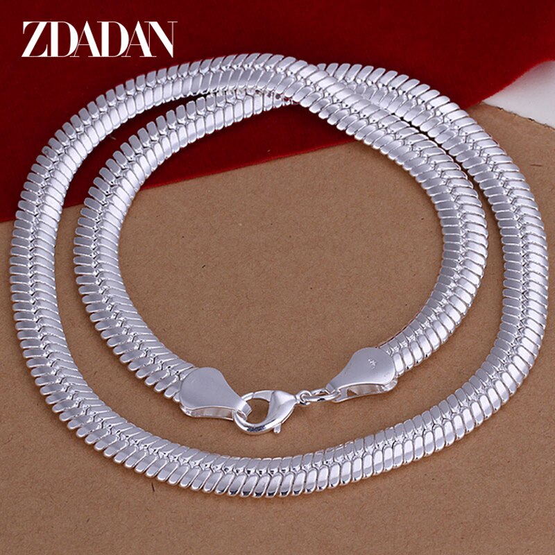 925 Silver 10mm Snake Chain Necklace for Unisex