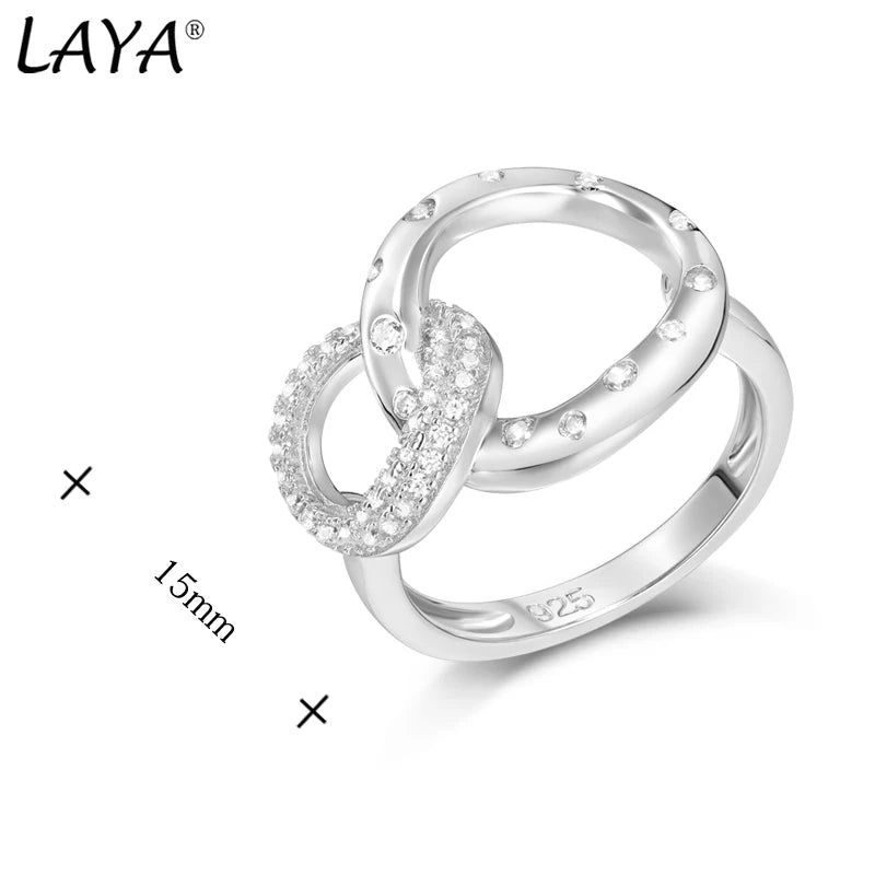 925 Sterling Silver High Quality Zircon Irregular Ring For Women