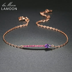 Sterling Silver Amethyst Bracelet for Woman